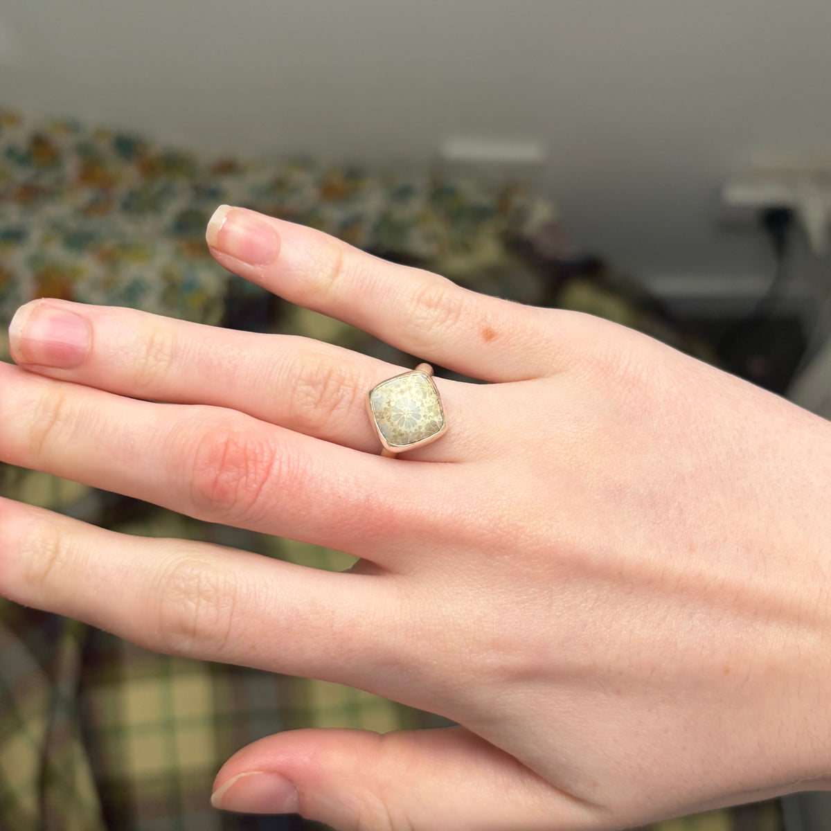 Fossil Coral Ring | Size 5.5 / Size K 1/2