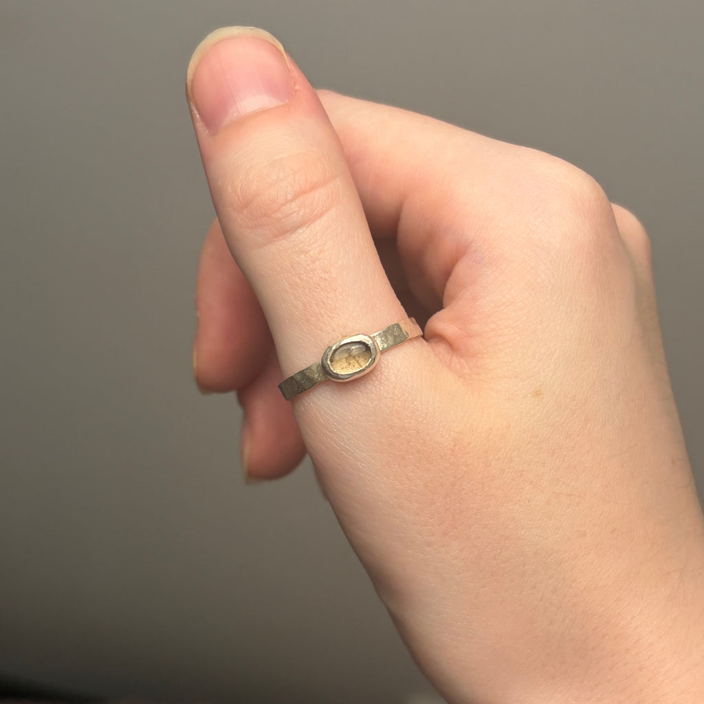 Smoky Quartz Ring | Size 9.5 / Size S 1/2