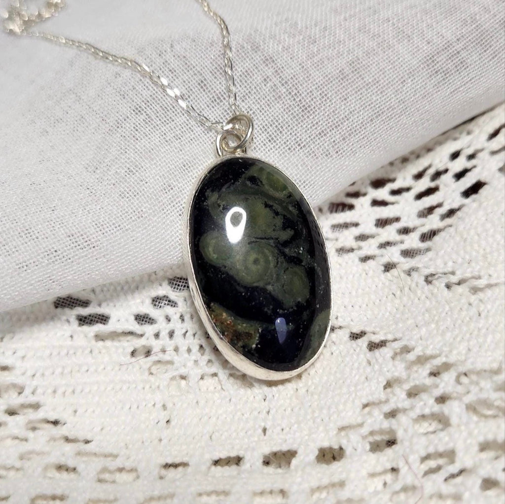 Kambaba Jasper Statement Necklace Pendant