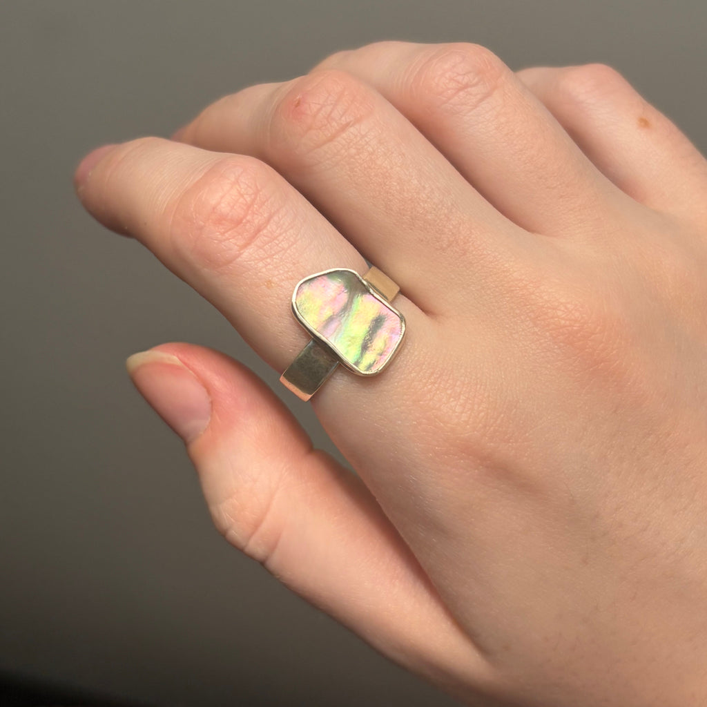 Abalone Chunky Ring | Size 7.75 / Size P