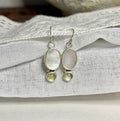 Mother of Pearl and Peridot Dangle Earrings