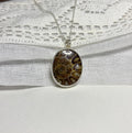Ammonite Fossil Statement Necklace Pendant