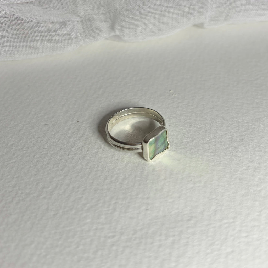 Abalone Shell Ring | Size 7 / Size N 1/2