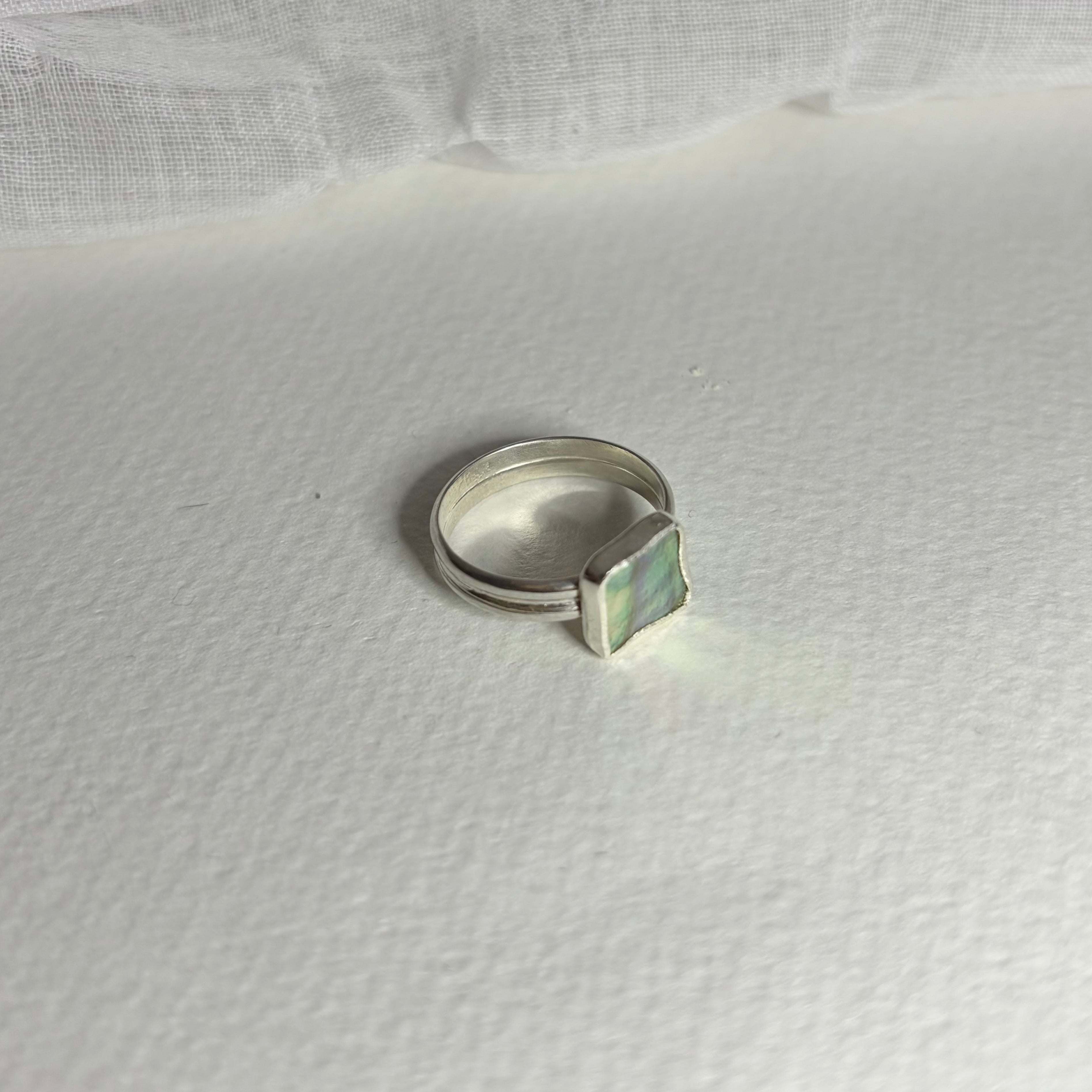 Abalone Shell Ring | Size 7 / Size N 1/2