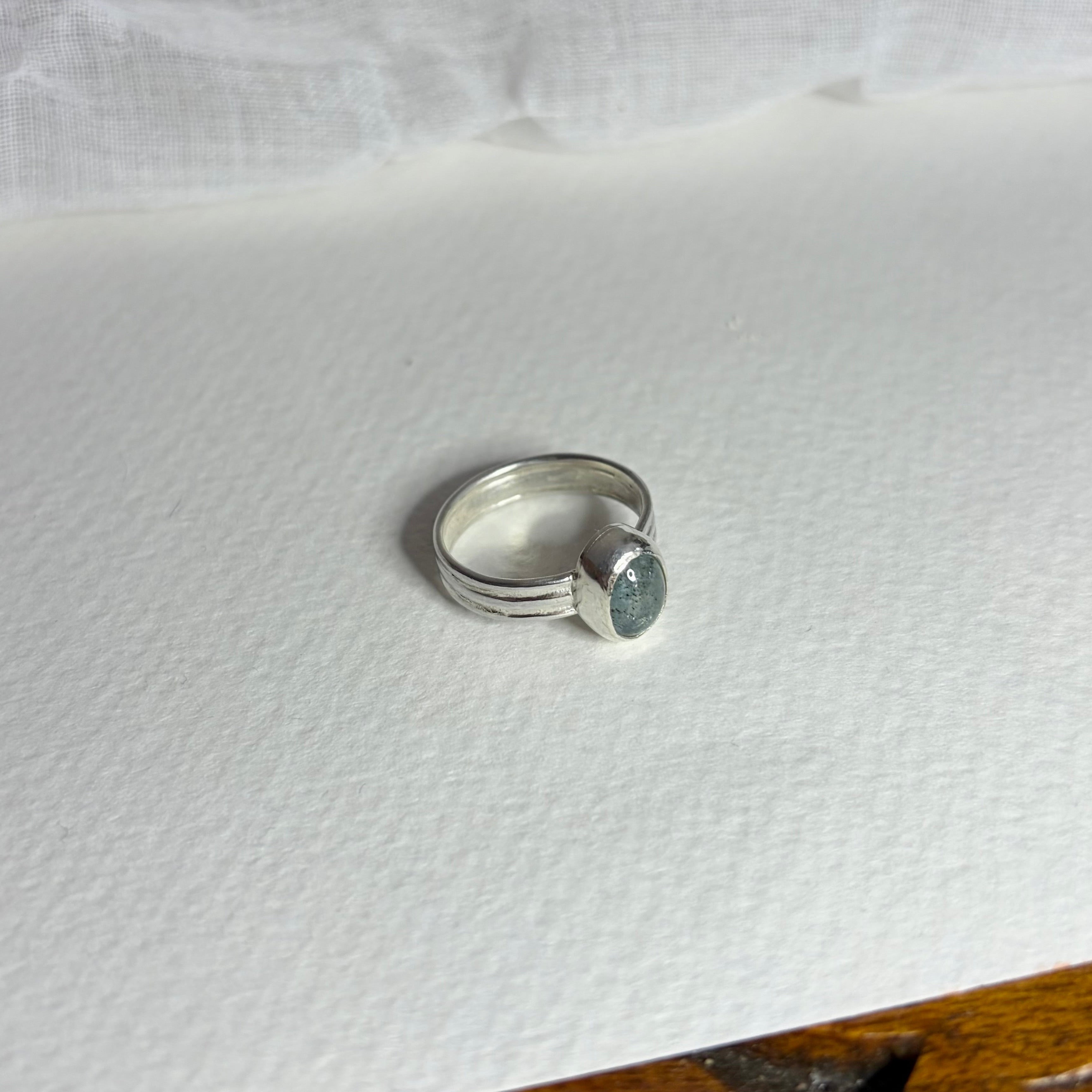 Moss Aquamarine Ring | Size 5.25 / Size K