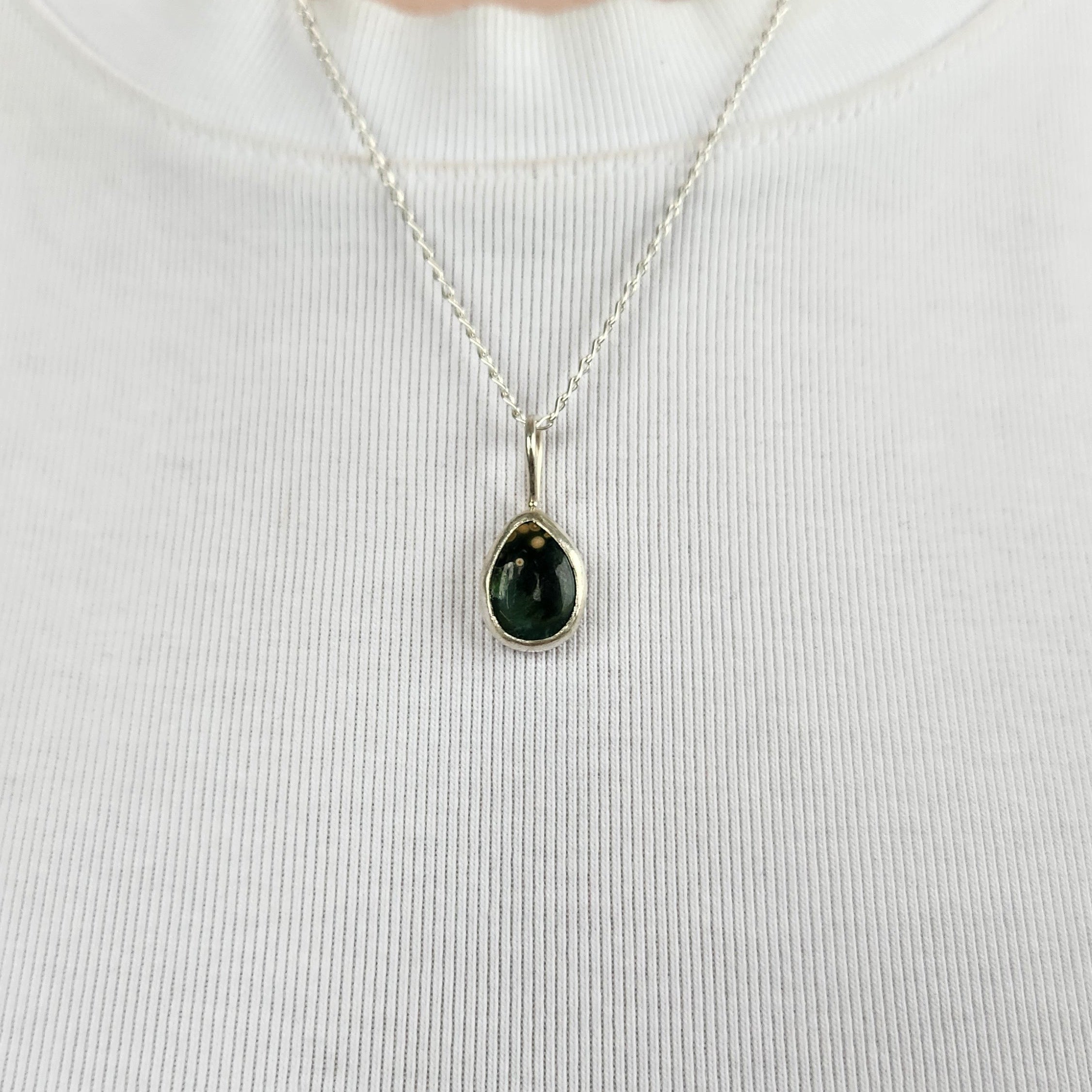 Ocean Jasper Dainty Necklace Pendant