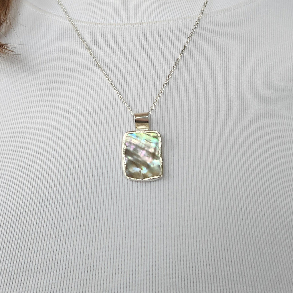 Abalone Shell Statement Necklace Pendant