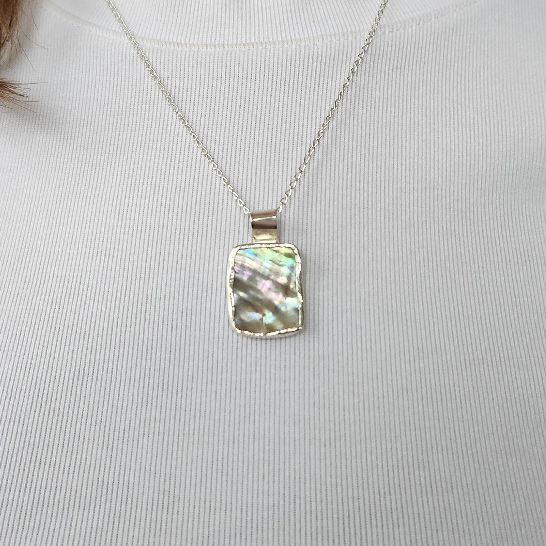 Abalone Shell Statement Necklace Pendant