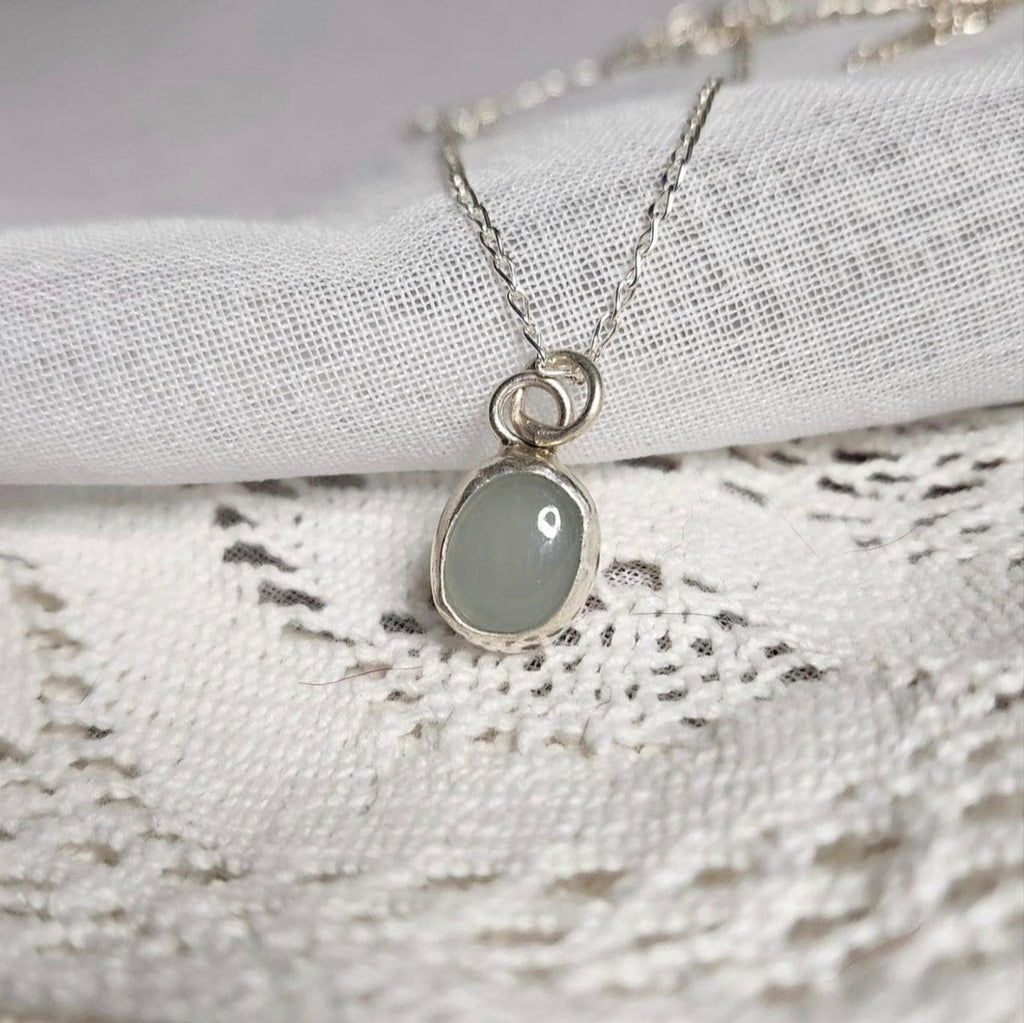 Aquamarine Dainty Necklace Pendant