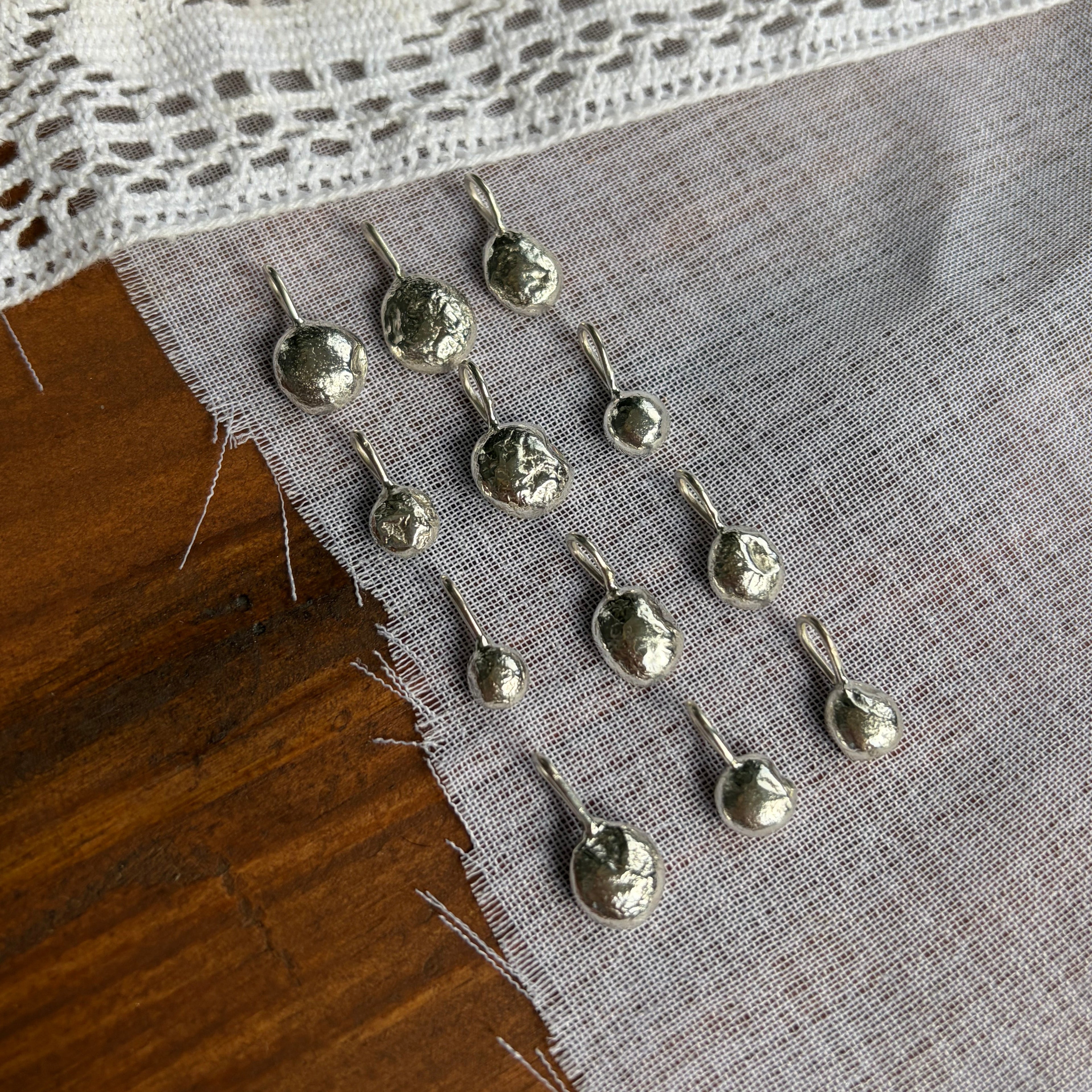 Recycled Silver Pebble Pendant **RANDOM ONE