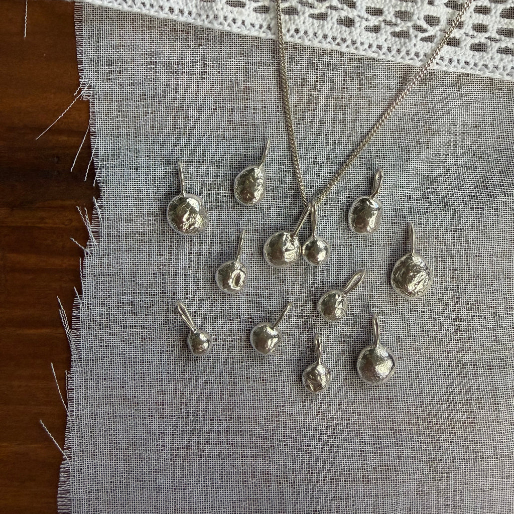 Recycled Silver Pebble Pendant **RANDOM ONE