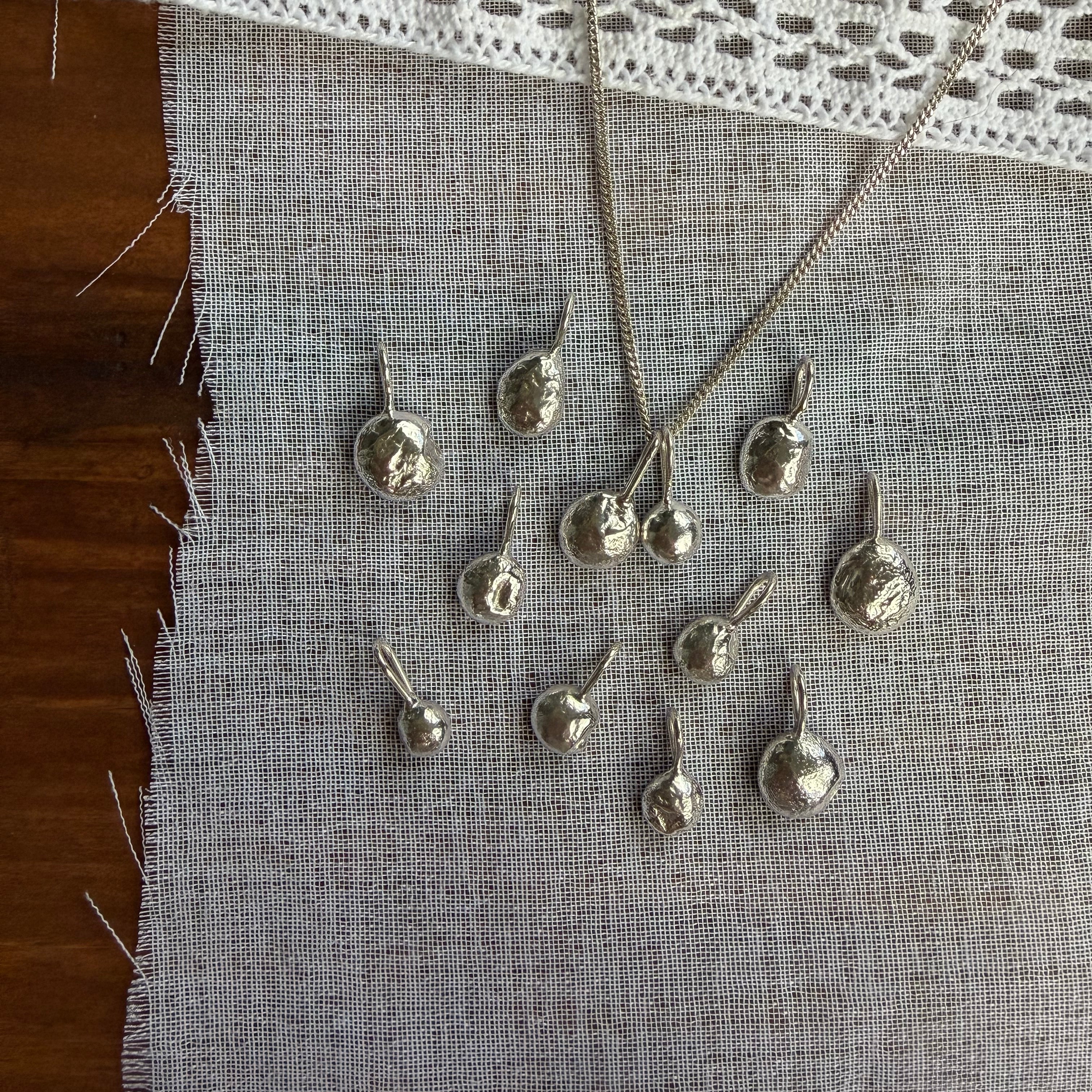 Recycled Silver Pebble Pendant **RANDOM ONE