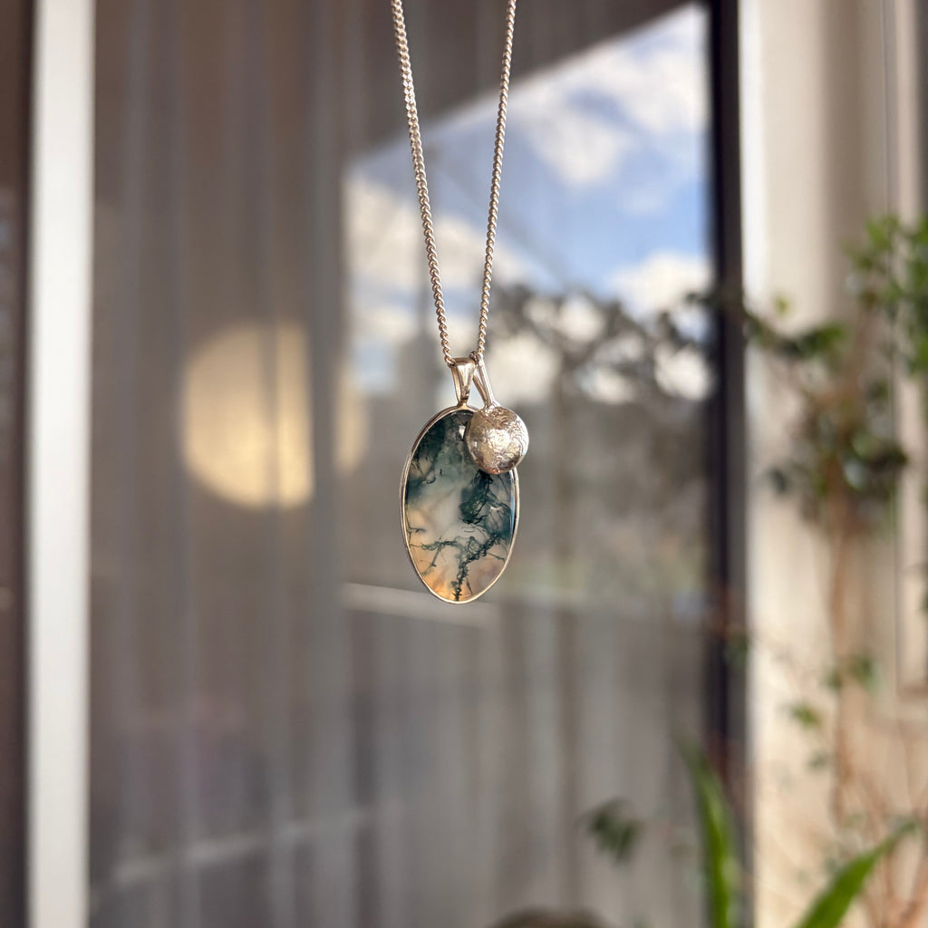 Recycled Silver Pebble Pendant **RANDOM ONE