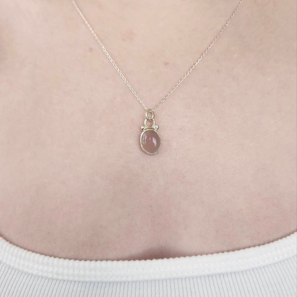 Lavender Chalcedony Necklace Pendant