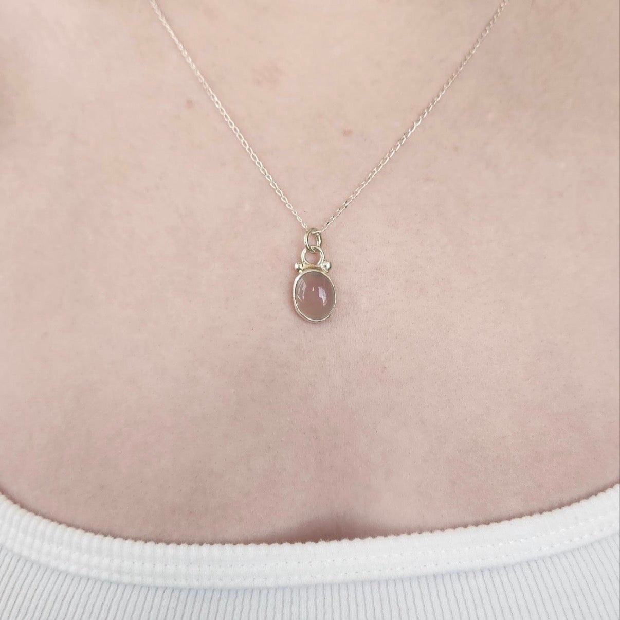 Lavender Chalcedony Necklace Pendant