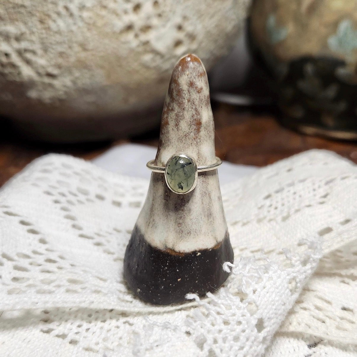 Prehnite Ring | Size 6.5 / Size M 1/2
