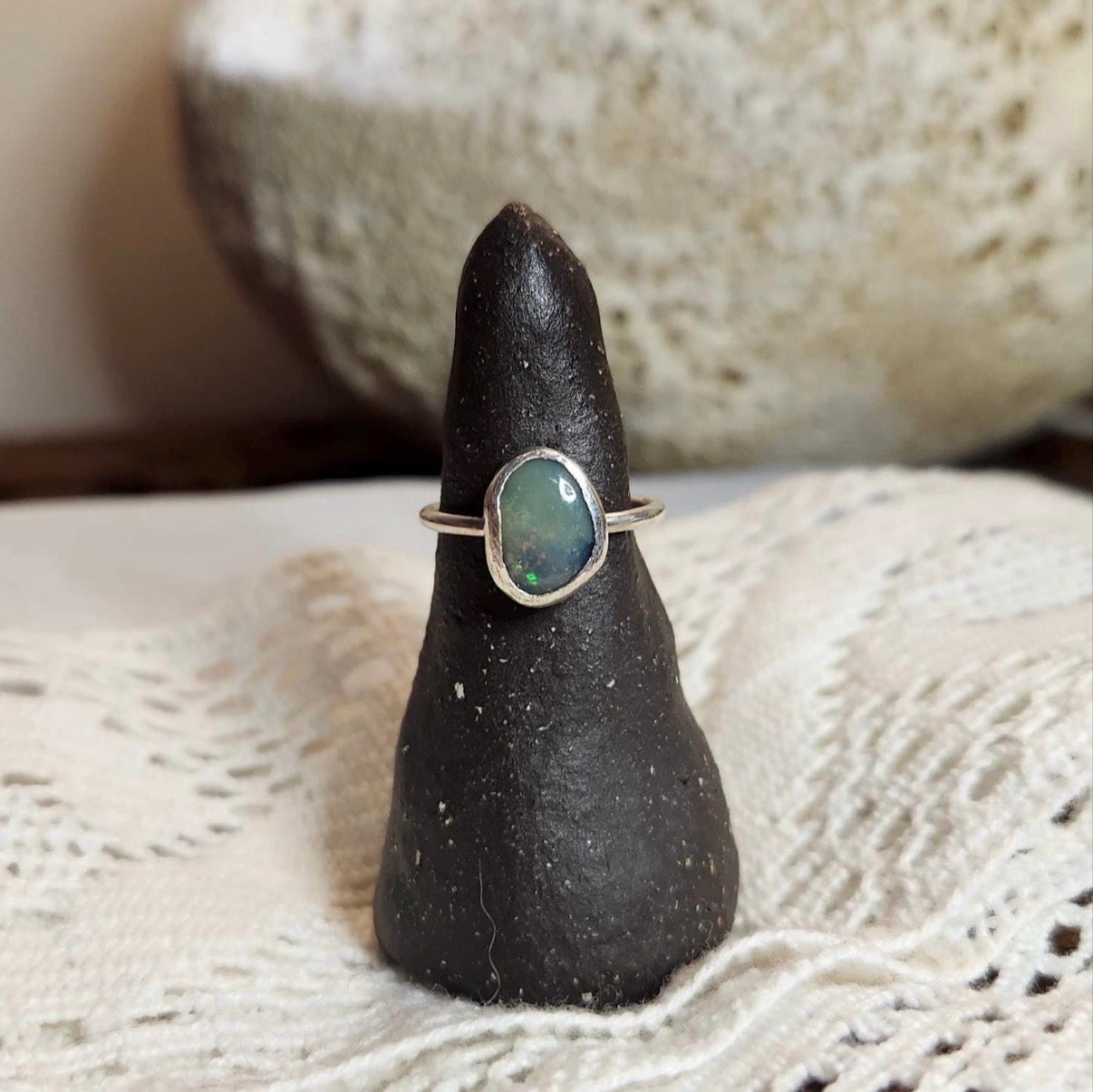 Solid Boulder Opal Ring | Size 5.25 / Size K