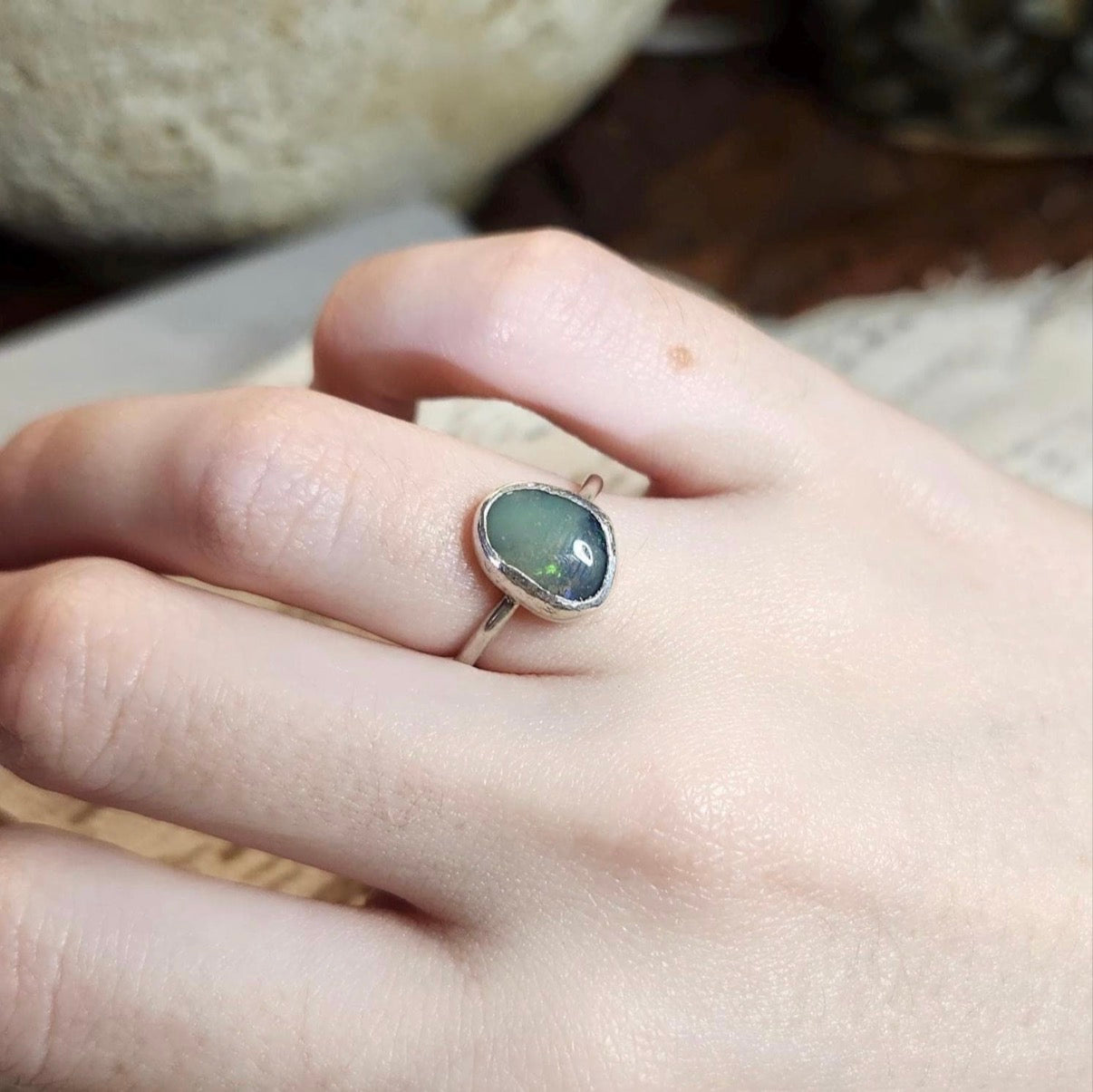Solid Boulder Opal Ring | Size 5.25 / Size K