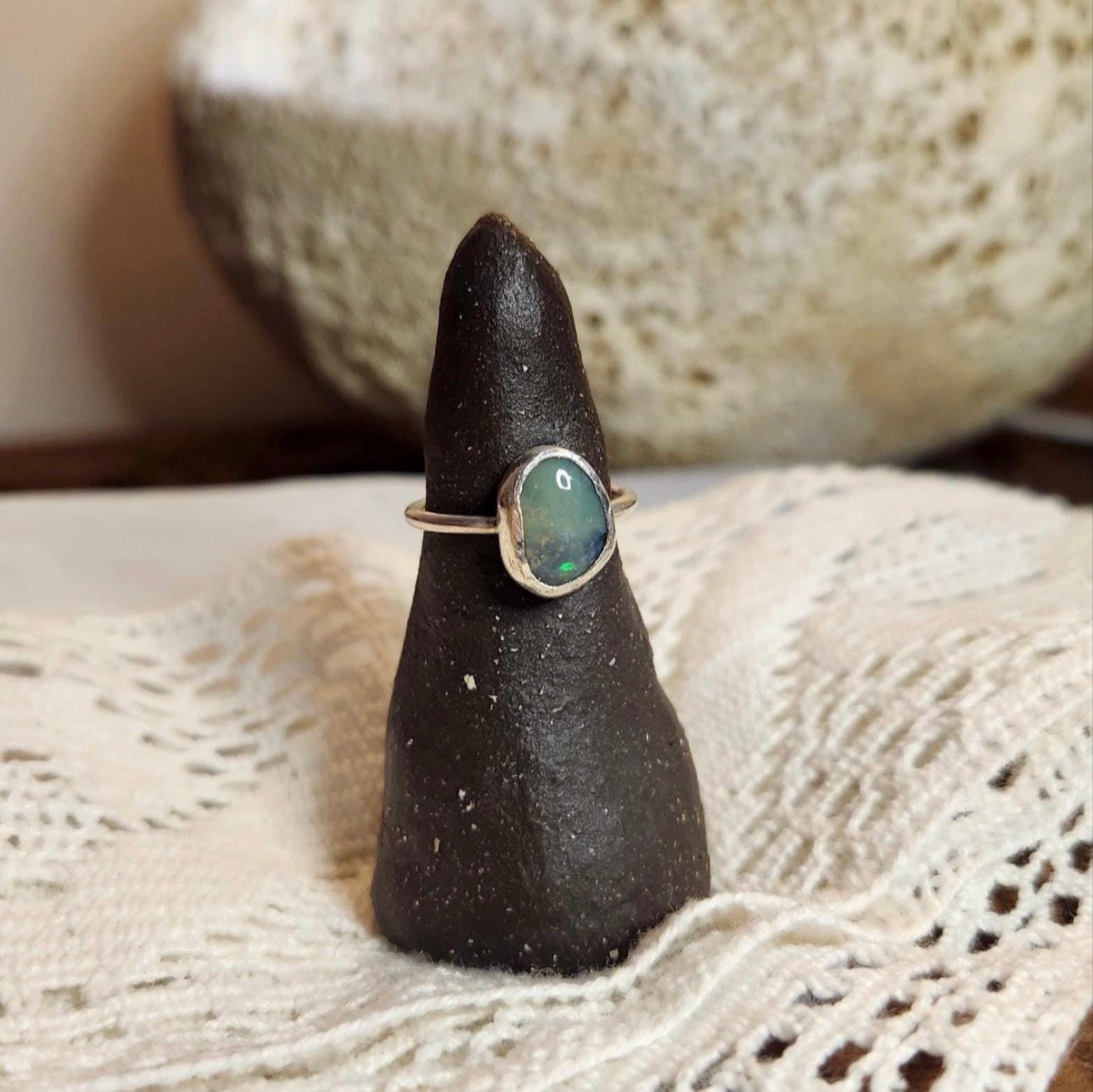 Solid Boulder Opal Ring | Size 5.25 / Size K