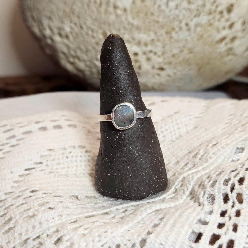 Solid Boulder Opal Ring | Size 9.25 / Size S