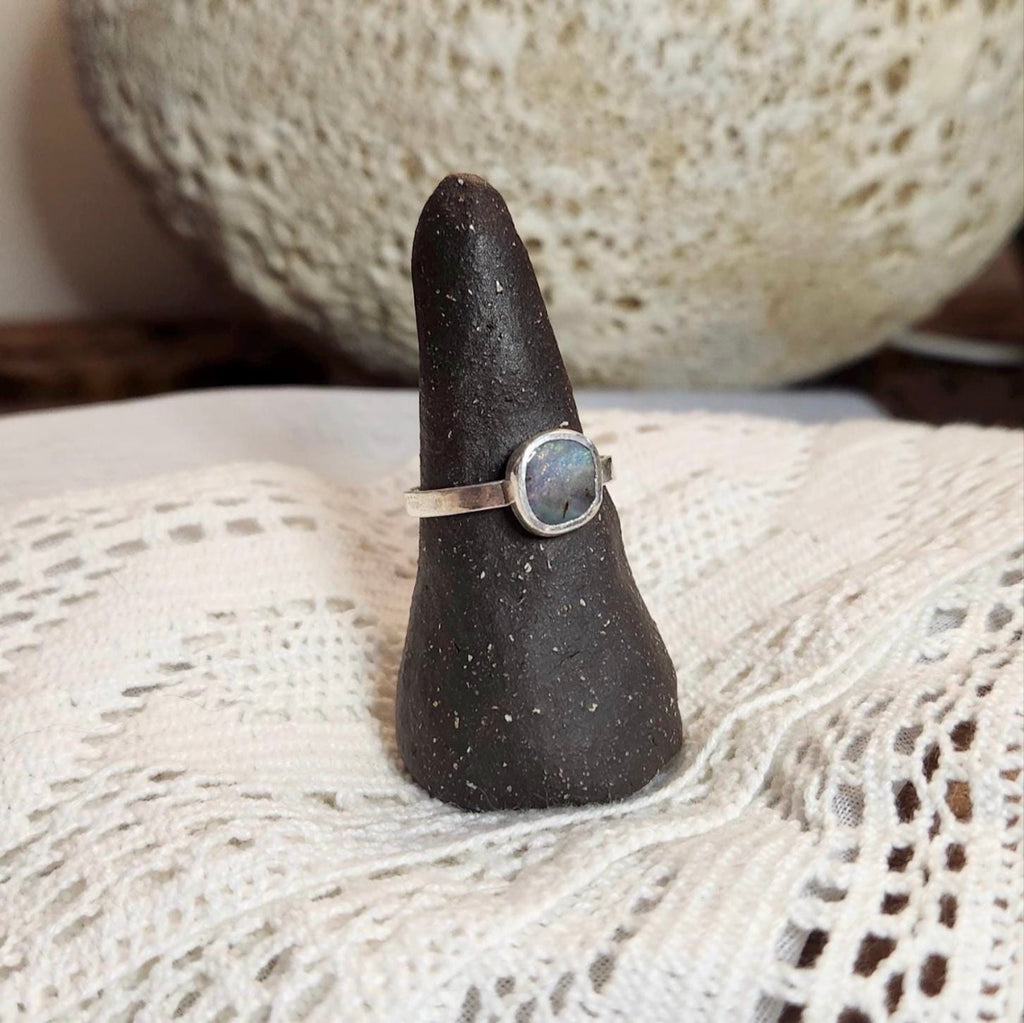 Solid Boulder Opal Ring | Size 9.25 / Size S