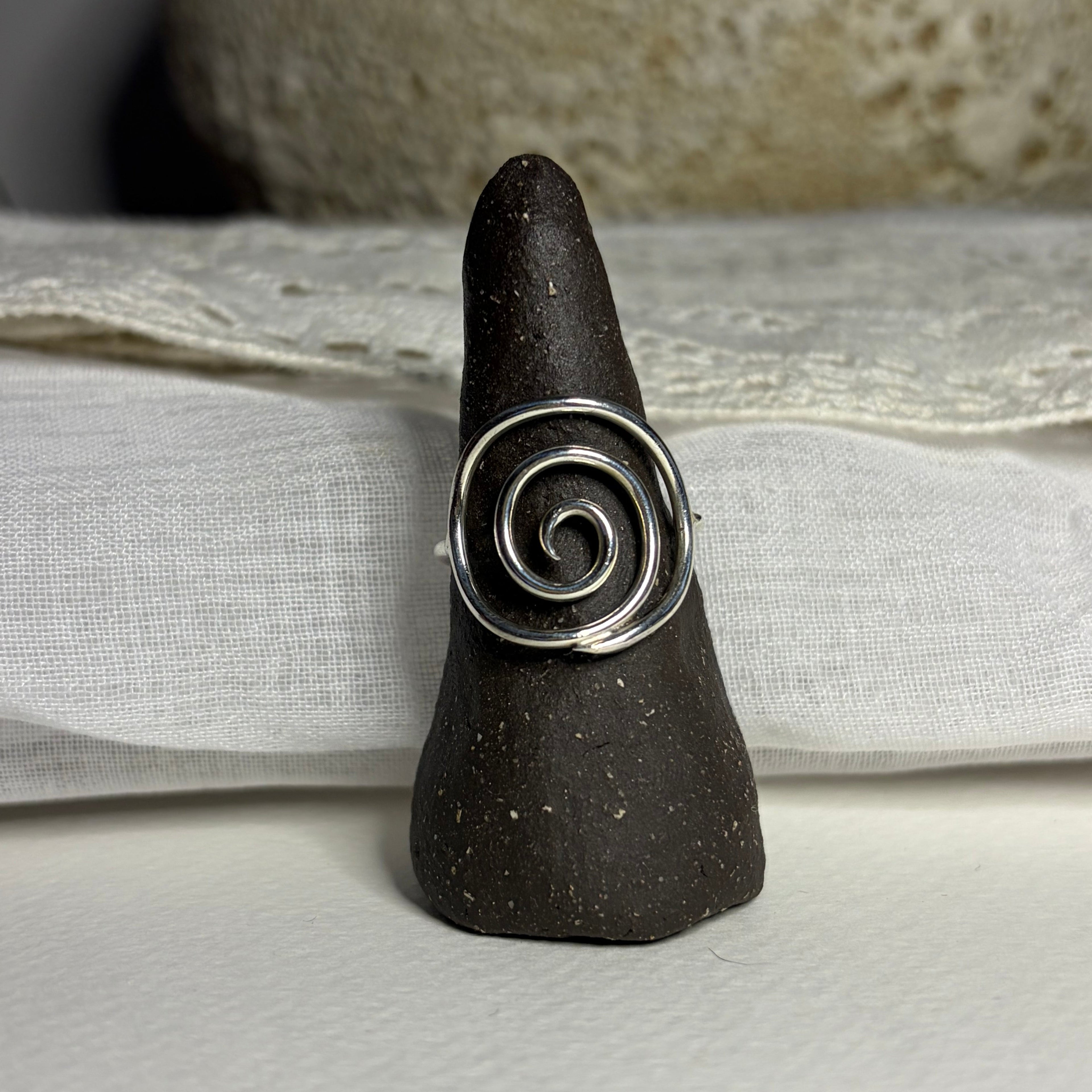 Spiral Silver Ring | Size 9 / Size R 1/2
