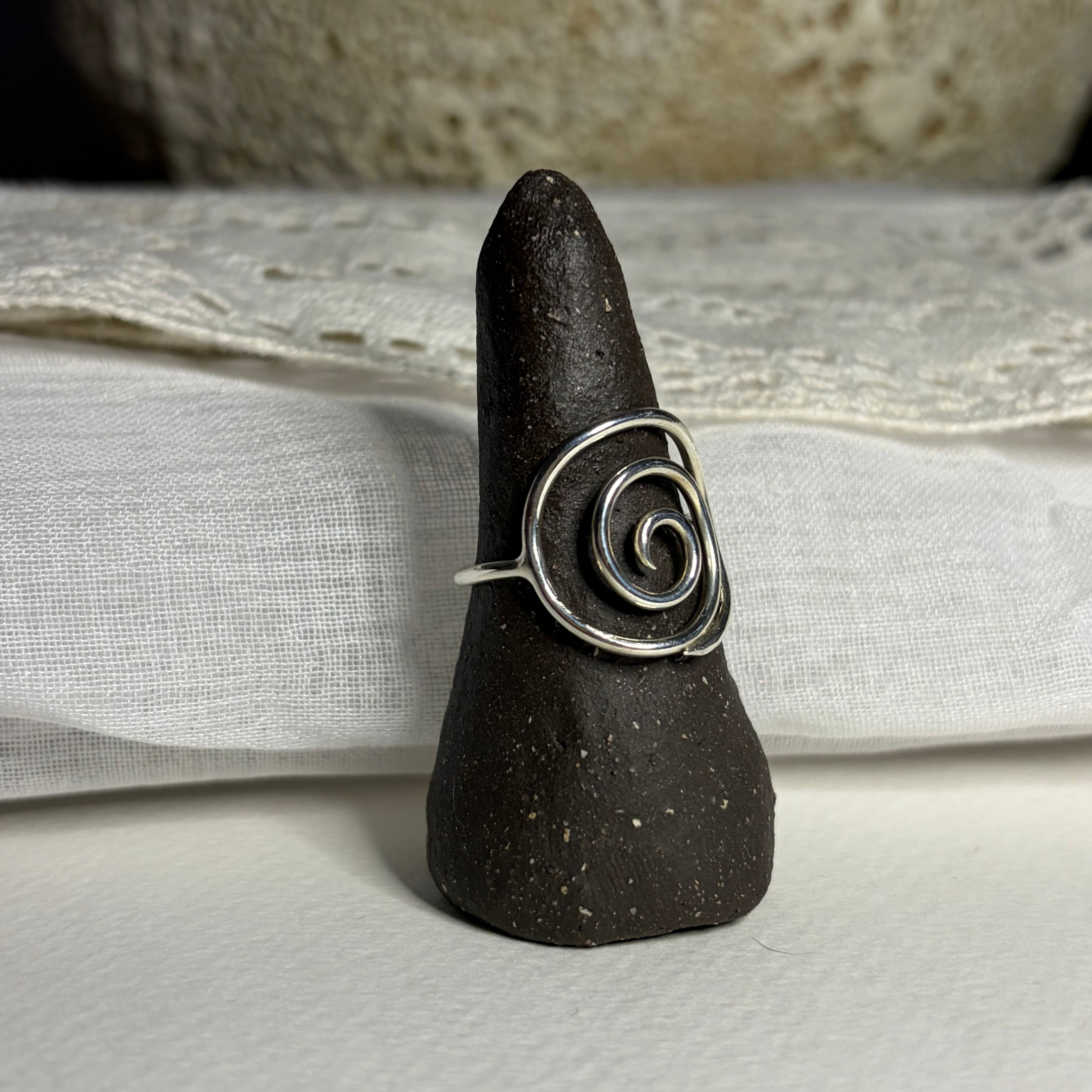 Spiral Silver Ring | Size 9 / Size R 1/2