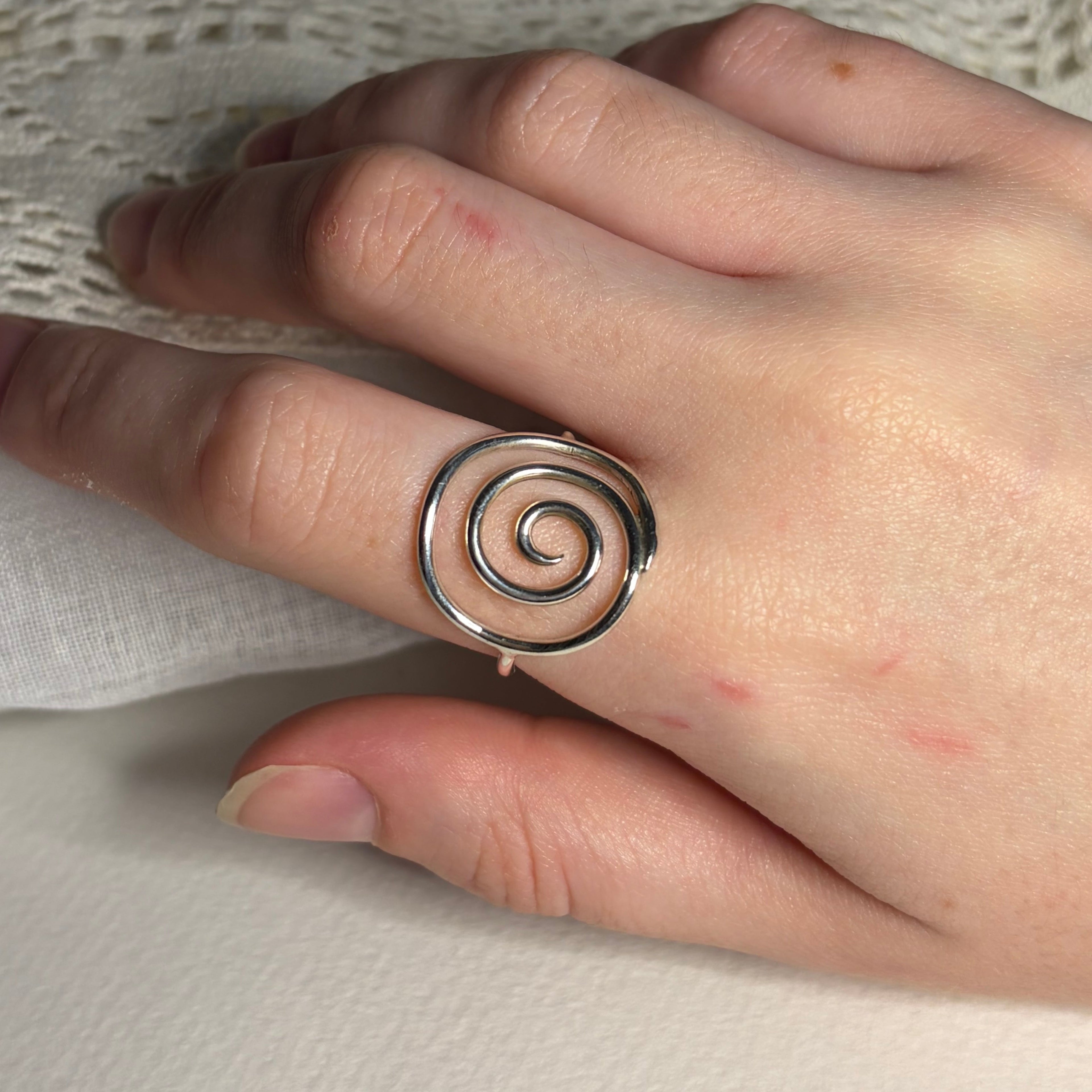 Spiral Silver Ring | Size 9 / Size R 1/2
