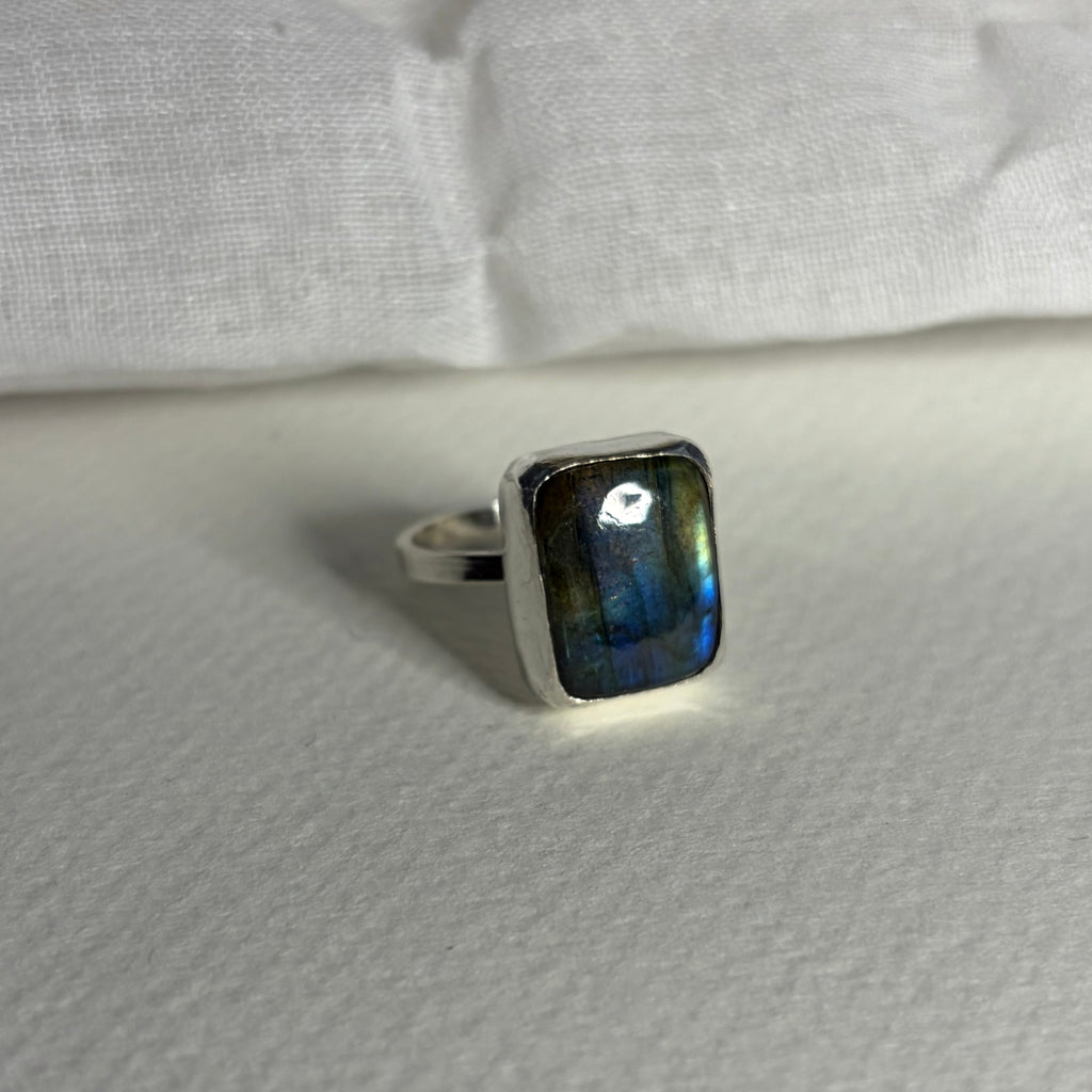 Labradorite Chunky Ring | Size 8.75 / Size R