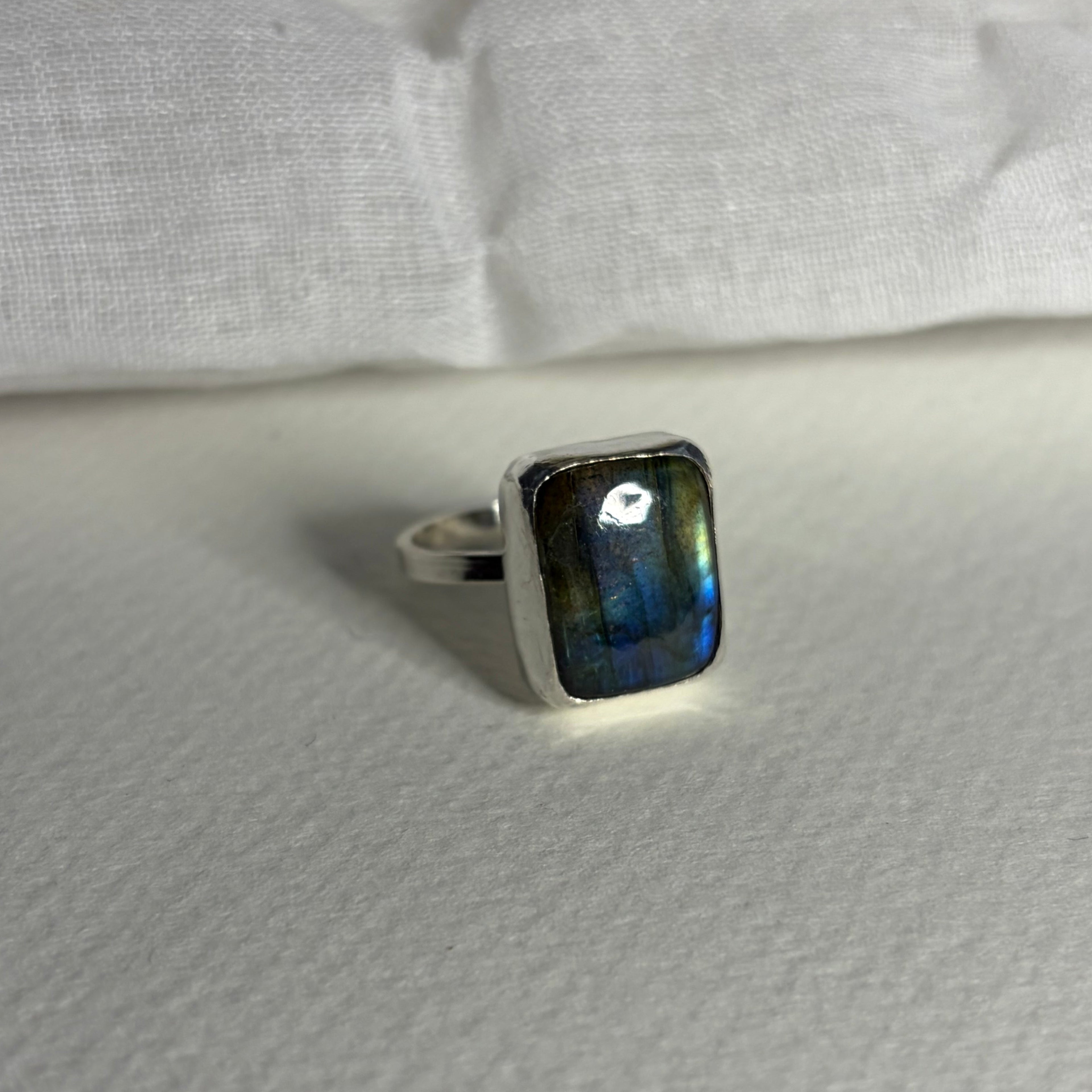Labradorite Chunky Ring | Size 8.75 / Size R