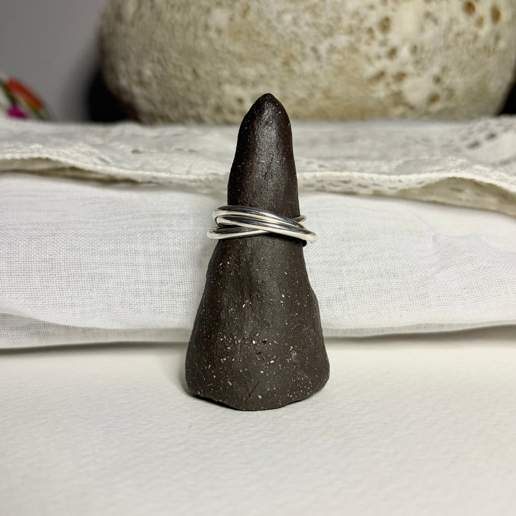 Silver Triple Rolling Ring | Size 6.75 / Size N