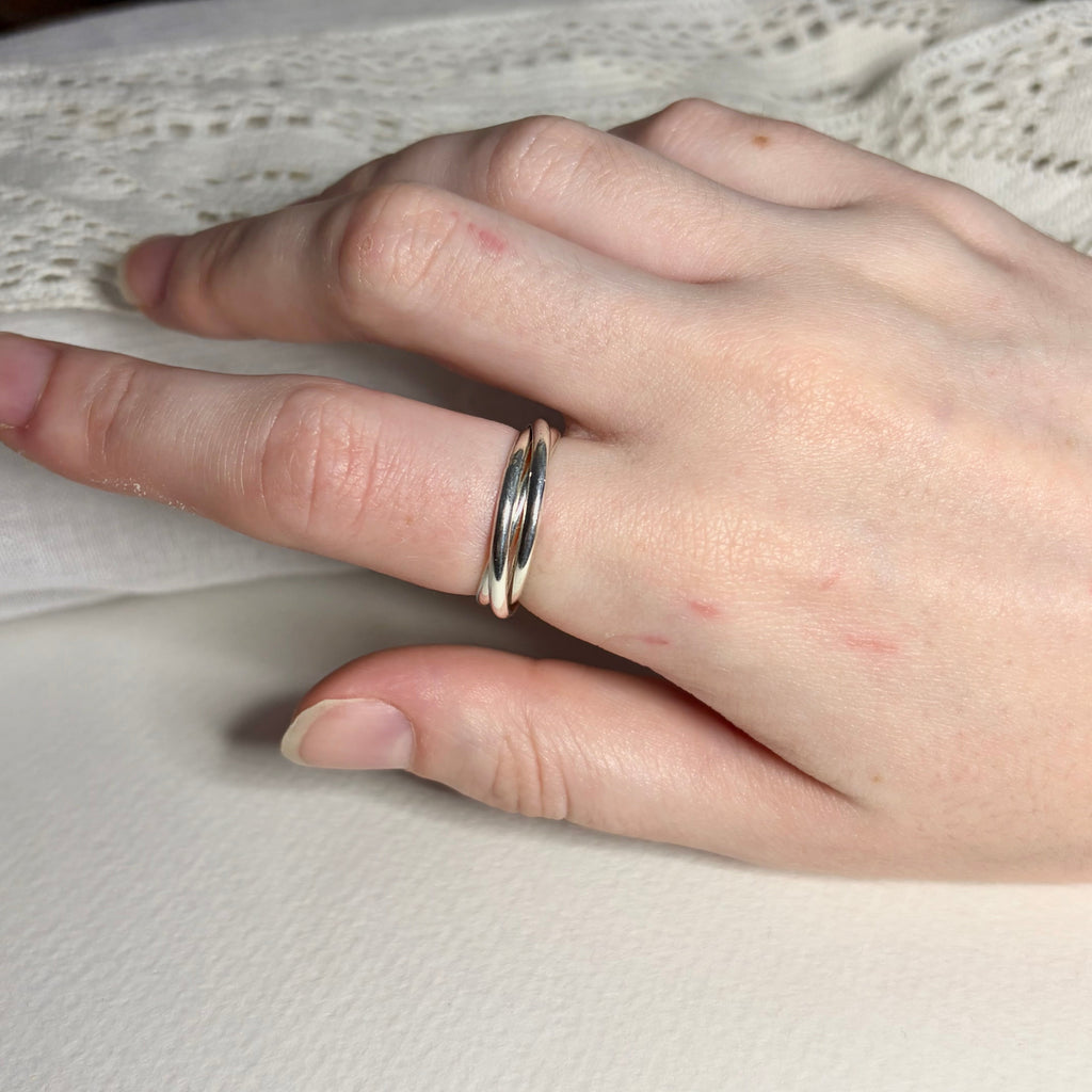 Silver Triple Rolling Ring | Size 6.75 / Size N