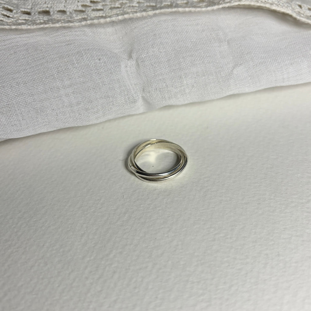 Silver Triple Rolling Ring | Size 6.75 / Size N