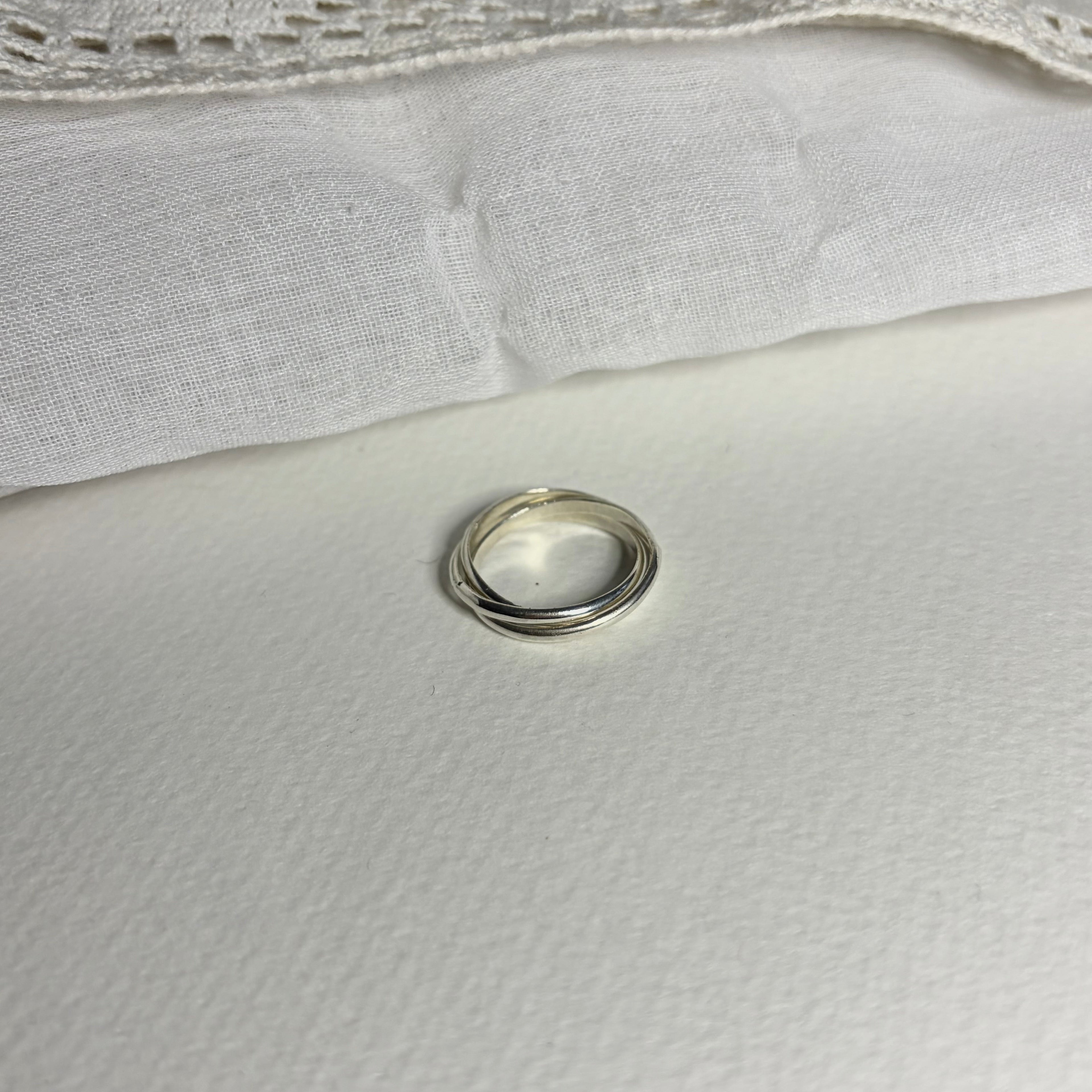 Silver Triple Rolling Ring | Size 6.75 / Size N