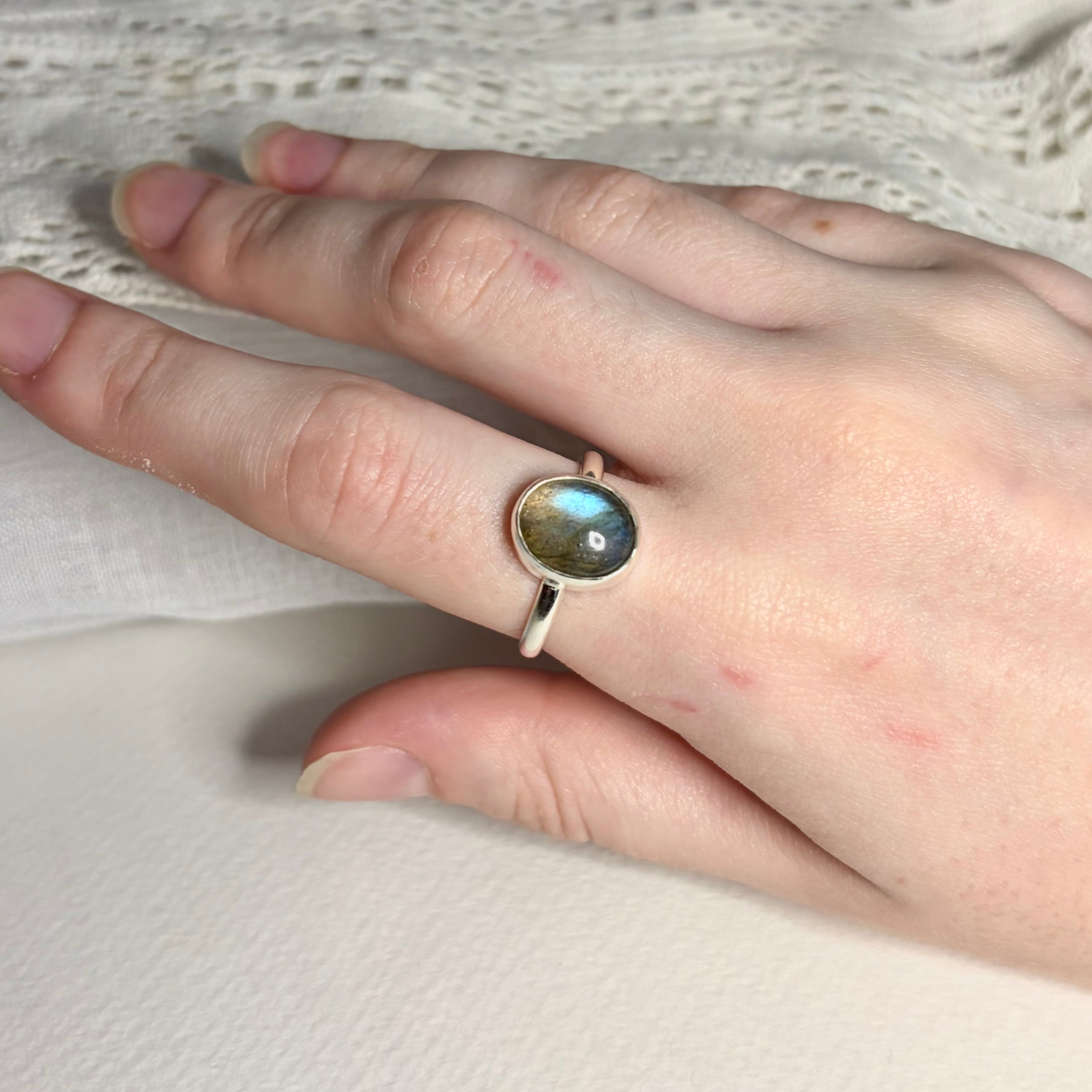 Labradorite Ring | Size 8.5 / Size Q 1/2