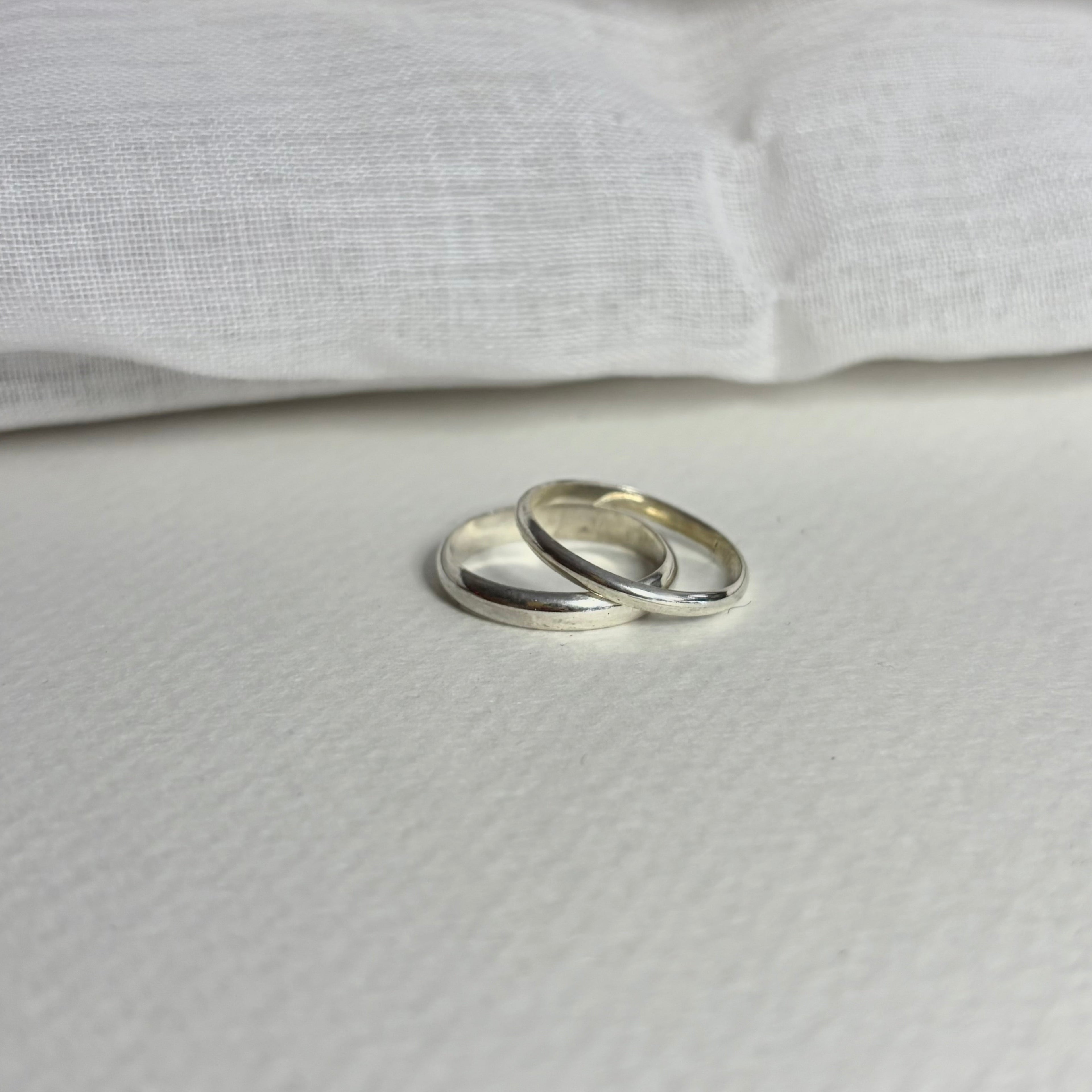 Set of 2 Silver Stacking Rings | Size 5.5 / Size K 1/2