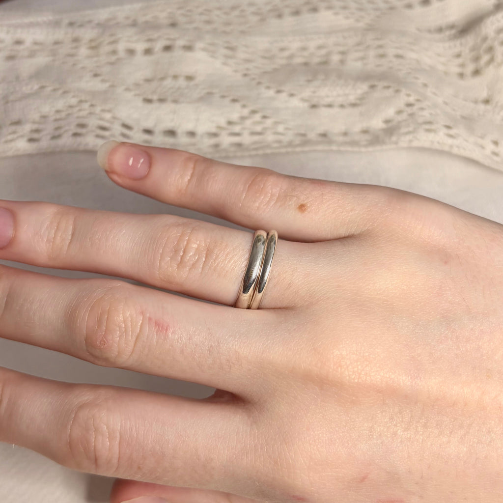 Set of 2 Silver Stacking Rings | Size 5.5 / Size K 1/2