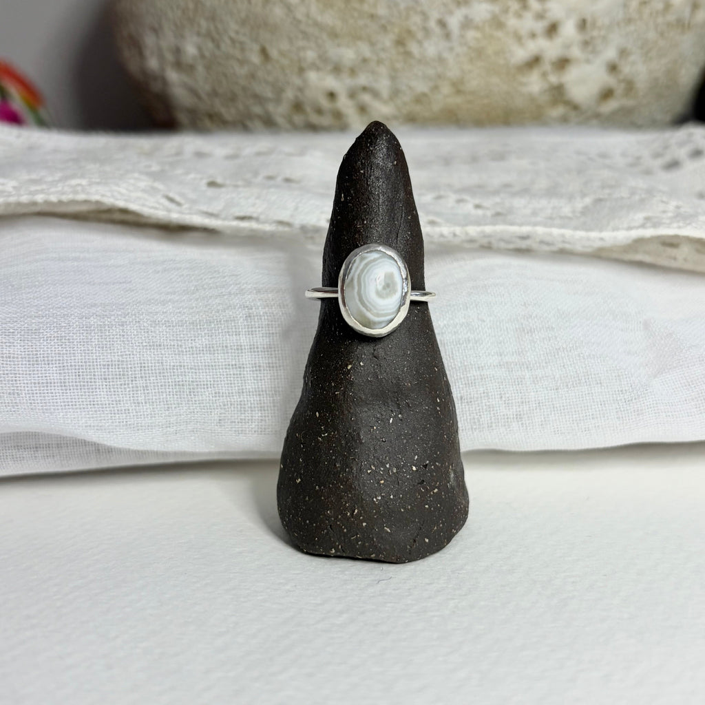 Grey Ocean Jasper Ring | Size 5.75 / Size L