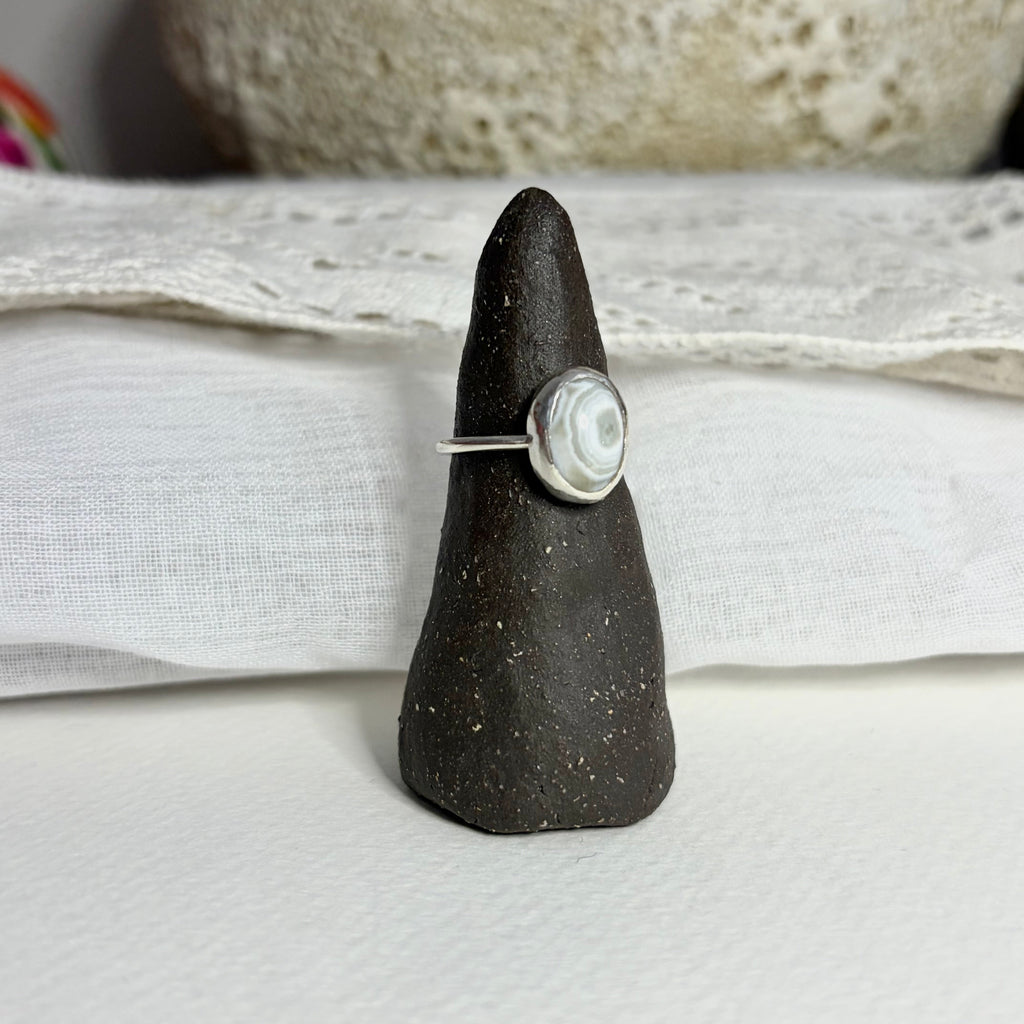 Grey Ocean Jasper Ring | Size 5.75 / Size L