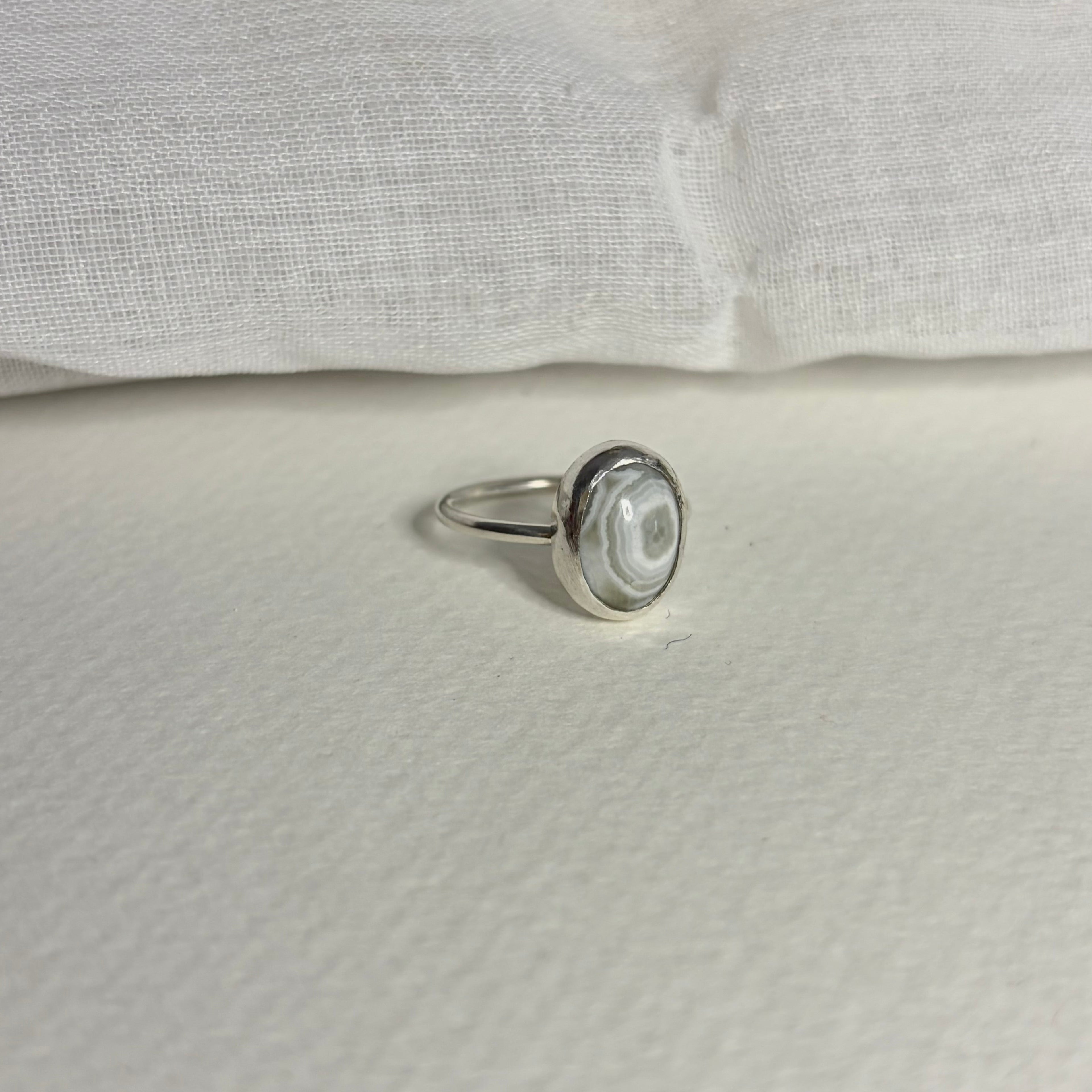 Grey Ocean Jasper Ring | Size 5.75 / Size L
