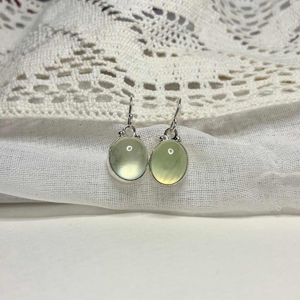Prehnite Dangle Earrings