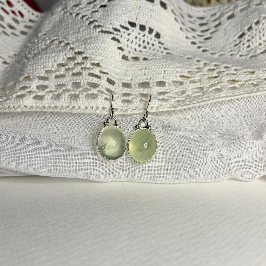 Prehnite Dangle Earrings
