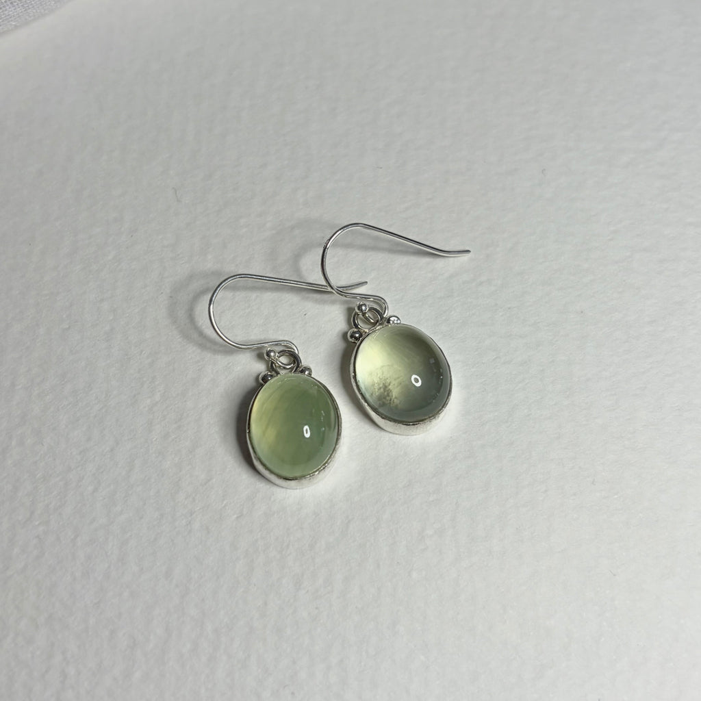 Prehnite Dangle Earrings
