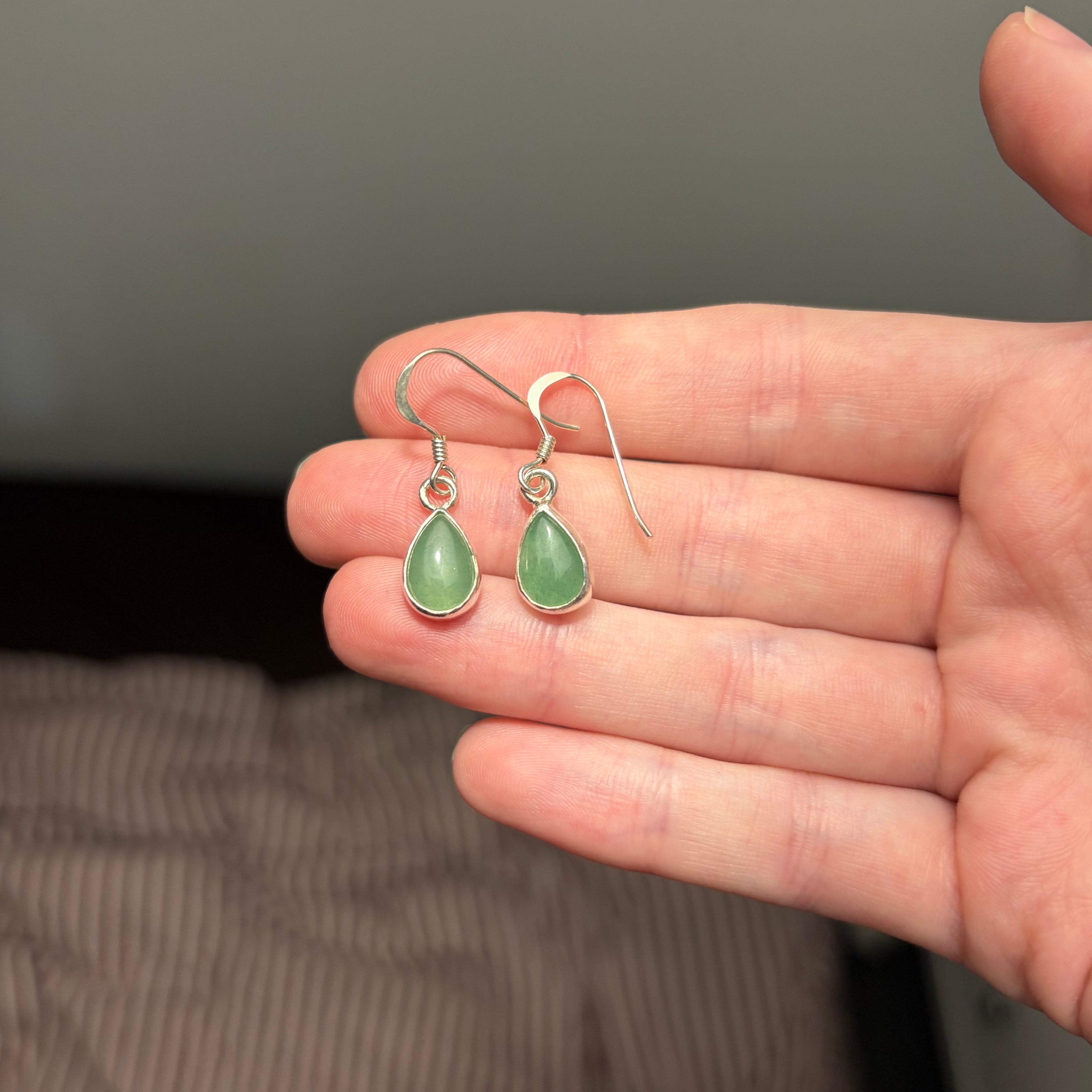 Green Aventurine Dangle Earrings