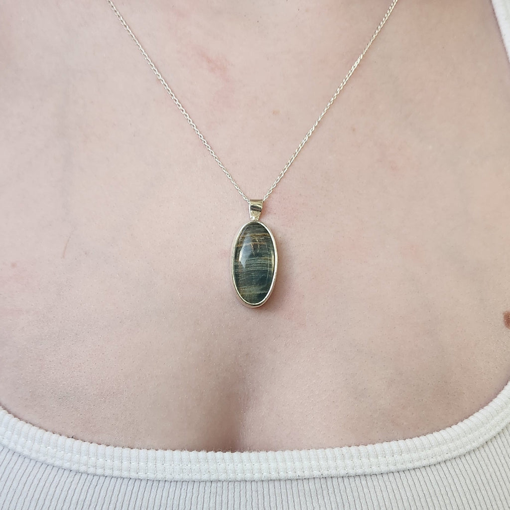 Banded Calcite Necklace Pendant