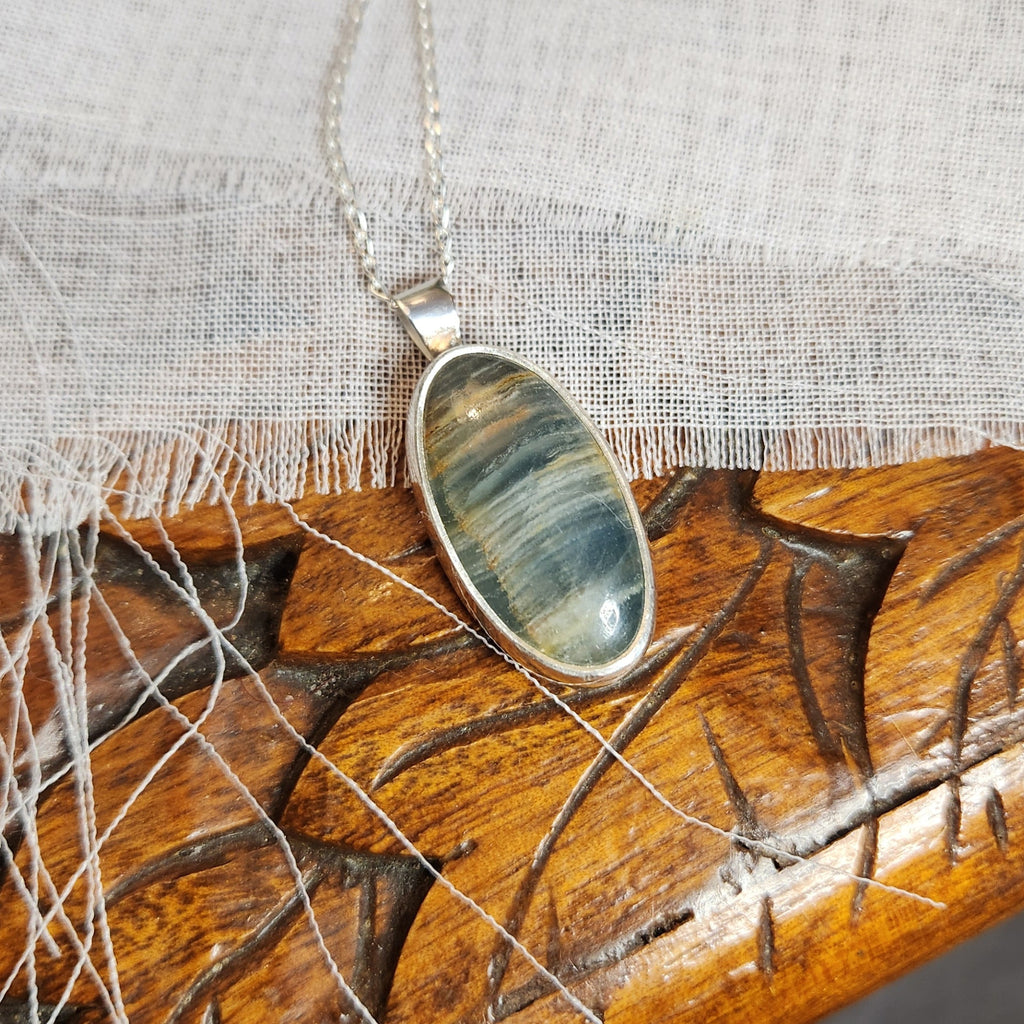 Banded Calcite Necklace Pendant